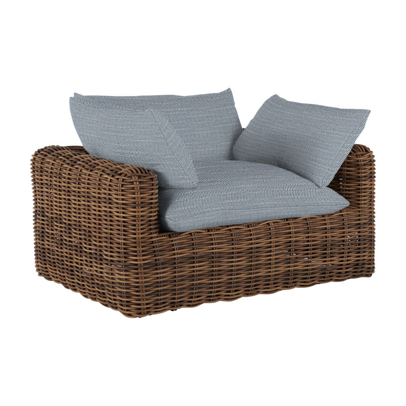 Fauteuil tissé Montecito - Raphia, Raphia, Chambray Rollo, Welt