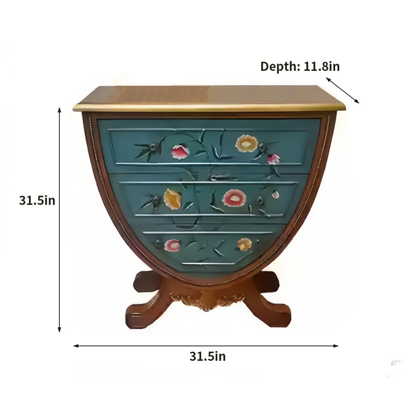 Elegant Design Hand-Painted 3-Drawer Accent Chest