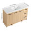 Ensemble de meuble-lavabo simple autoportant 48 po avec lavabo supérieur en résine, meuble-lavabo sur pied avec porte à fermeture douce et tiroirs