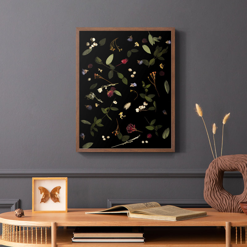 Nosegay I, reproduction encadrée - bois massif, Brun, H 20 po x l 16 po