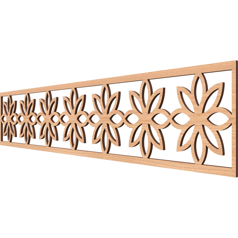 Moulure de marguerite Daisy, Noyer blanc, H 10 po x l 46,75 po x P 0,375 po