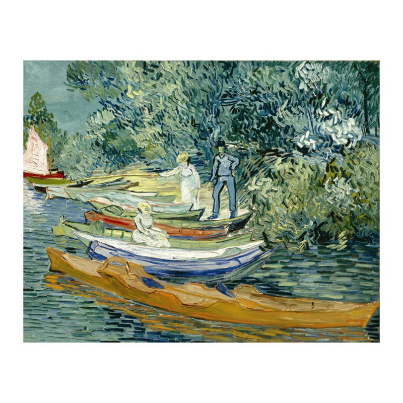 «Bank of the Oise at Auvers» par Vincent van Gogh - Estampe numérique, H 16 po x l 20 po