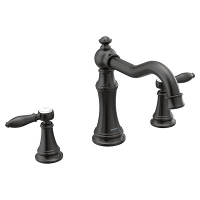 Garniture de robinet de baignoire romaine à deux poignées à fixer sur plateau Weymouth