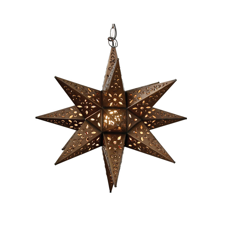 1 - Light Pendant, 15" H x 15" W x 15" D