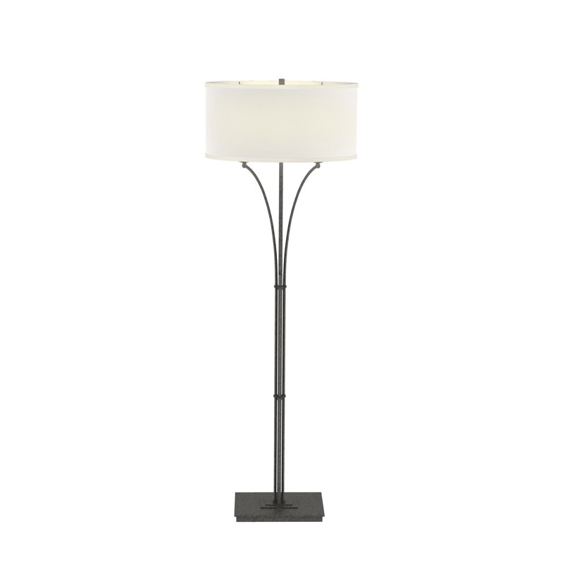 Formae 58" Floor Lamp, Natural Anna, Natural Iron