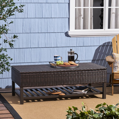 Banc de rangement avec support métallique
