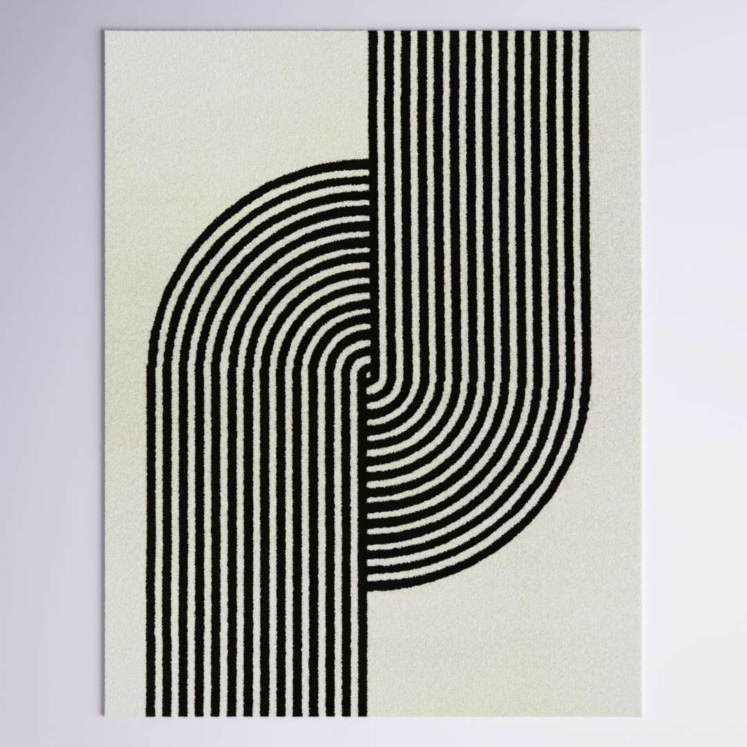 Shaniya Striped Indoor Rug Etta Avenue™ Rug 