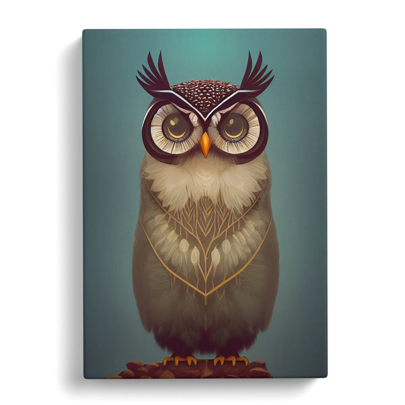 The Iconic Owl - Wrapped Canvas, 60cm H x 40cm W x 3cm D