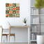 «Retro Kitchen Nature Modern Retro Abstract Pine Tree Cherry Flower Fruit», reproduction d'art murale-583732531
