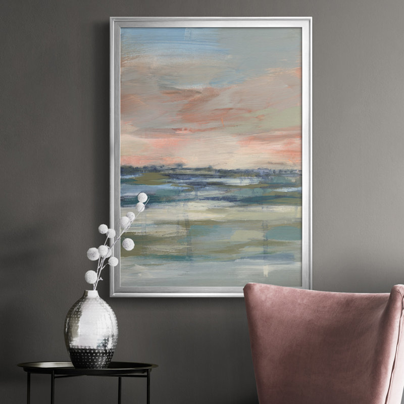 Vast Marsh II - reproduction d'art sur toile, H 36,5 po x l 26,5 po x P 1 po, Argent