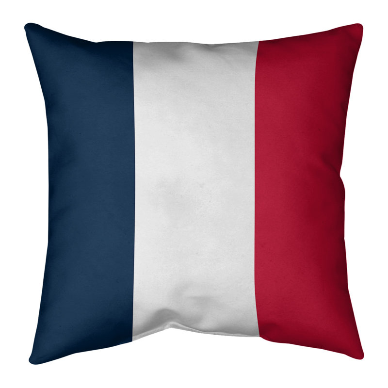 Coussin décoratif , 18 po x 18 po, Bourre en polyester, Mi-blanc