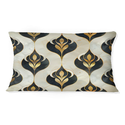 Coussin lombaire doré et doré