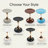 Modern Metal Round Tray Side Table With Pedestal Base-1341089575