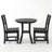 3-Piece Patio Bistro Set With Round Table And 2 Chairs-1400346434