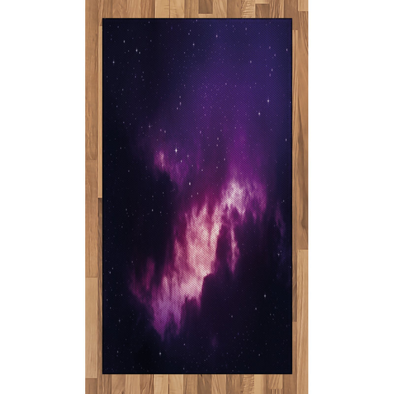 Space High Density Long Fiber Poly Threads Decorative Area Rug Carpet, Rectangle 2'7" x 5'