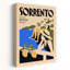 «Sorrento Coastal Woman», impression d'art rétro rétro ville côtière-133614069