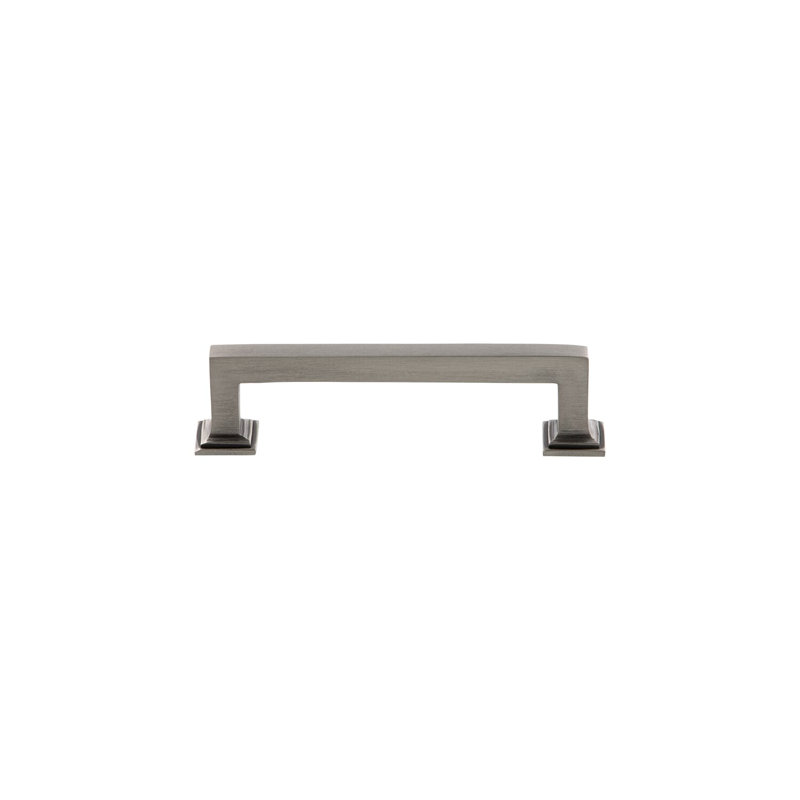 Grandeur Geneva 4" Brass Handle Pull, Antique Pewter