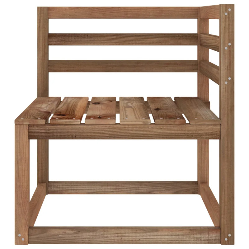 Breccan Wood Outdoor Lounge Chair, Brown
