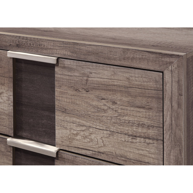 Table de chevet contemporaine 1pc, Brun