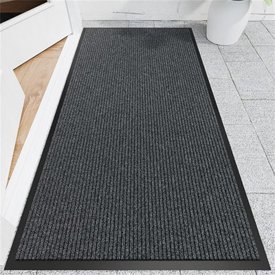 Heavy Duty Indoor/Outdoor Doormat - Non-Slip Rubber Backing, Low Profile Mat for Entryways, Patio, Home & Commercial Use