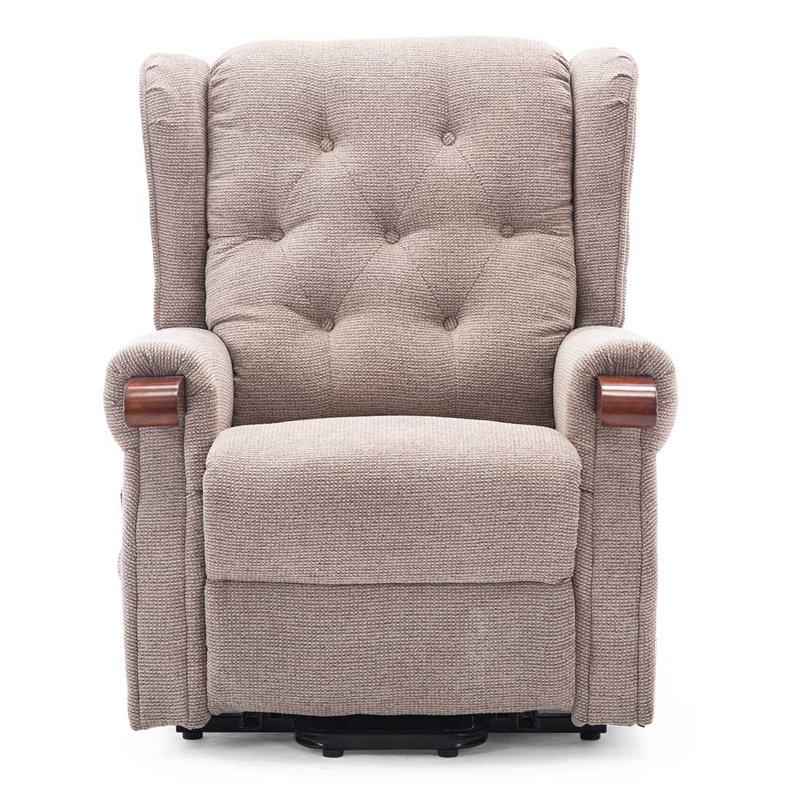 Avalon 83cm Wide Lift Assist Wing Chair Recliner, Beige