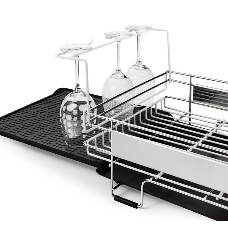 caktraie Dish Drying Rack - Expandable for Kitchen Counter, Black