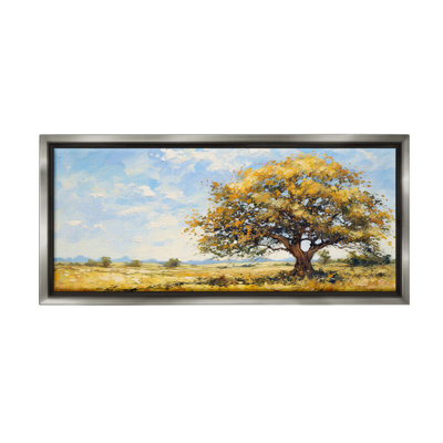 «Sycamore Tree In Field Floater Frame» par Gina Kelly sur