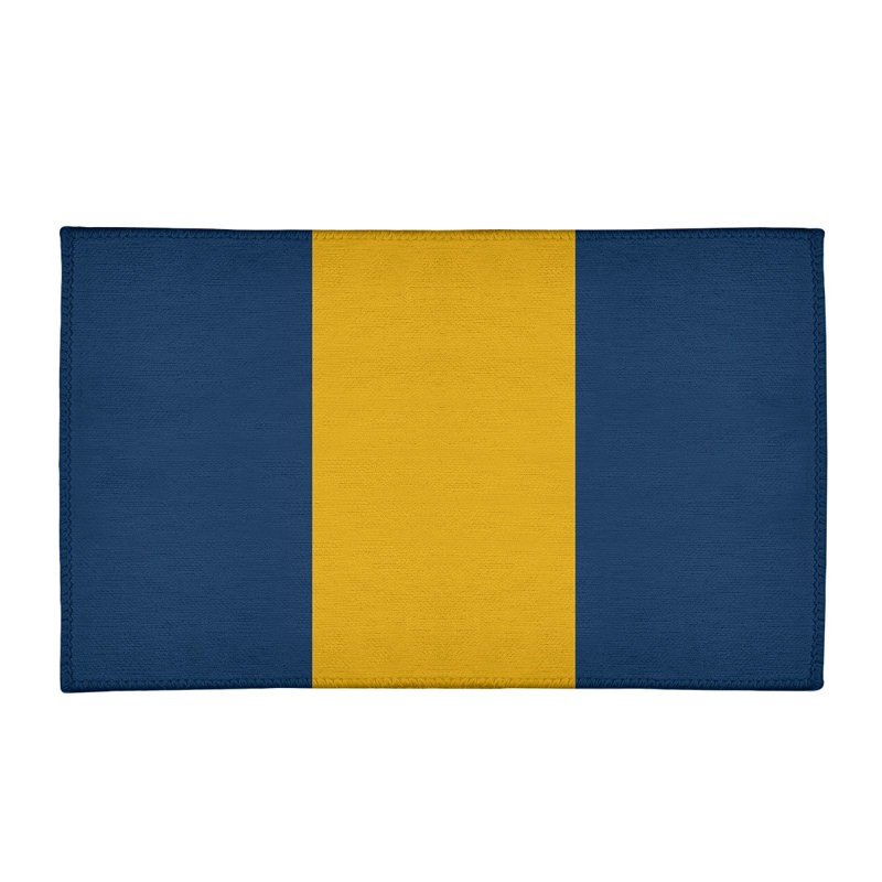 Tapis bleu/jaune, Rectangle 3 pi x 5 pi