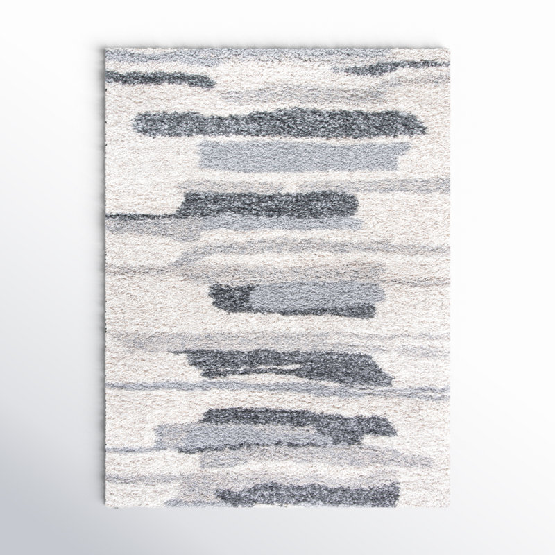 Tapis gris / ivoire Odette, Rectangle 9 pi x 12 pi