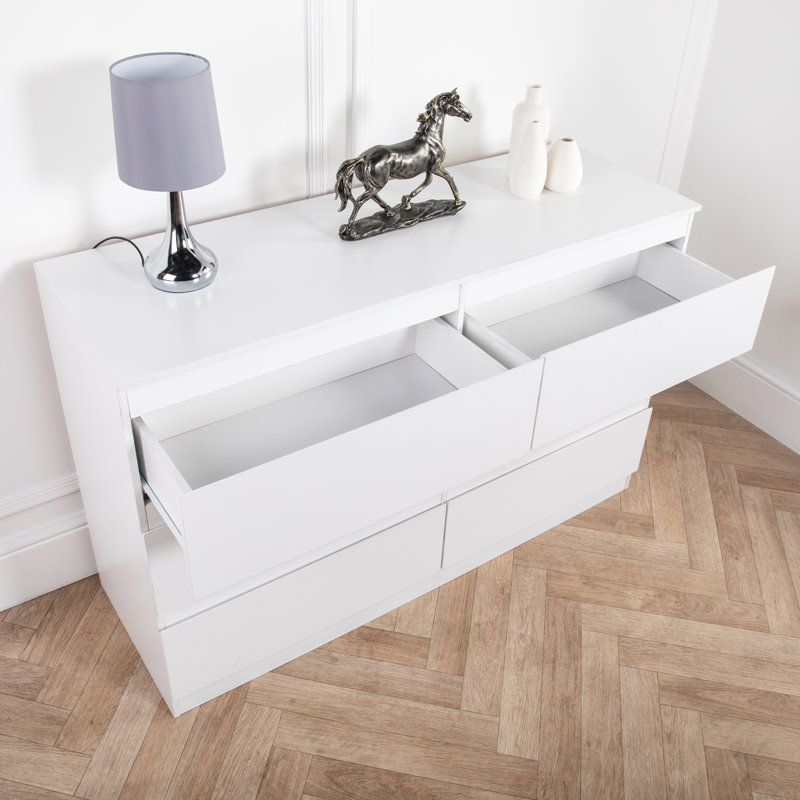 Raigen Solid Wood 120cm W 6 - Drawer Chest of Drawers