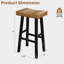 Tabouret de comptoir en bois massif 24 "/ 31" sans dossier avec repose-pieds-453837021-453837604