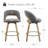 Moden Upholstered Swivel Counter Dining Bar Stools (Set of 4)-166768694