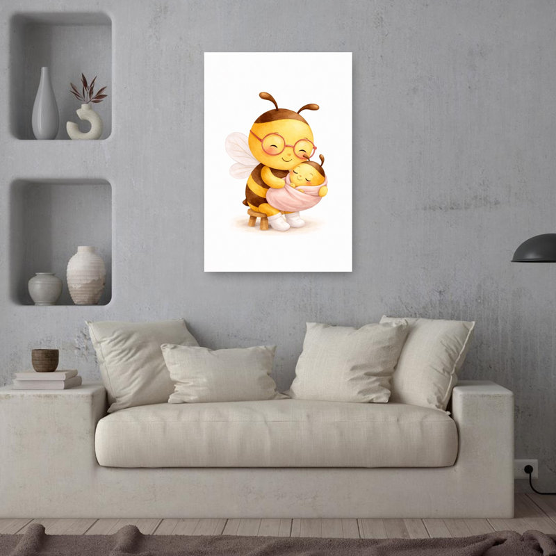 «Mama Bee & # 039; S Love Peaceful Bee», reproduction d'art murale, 36" H x 24" W