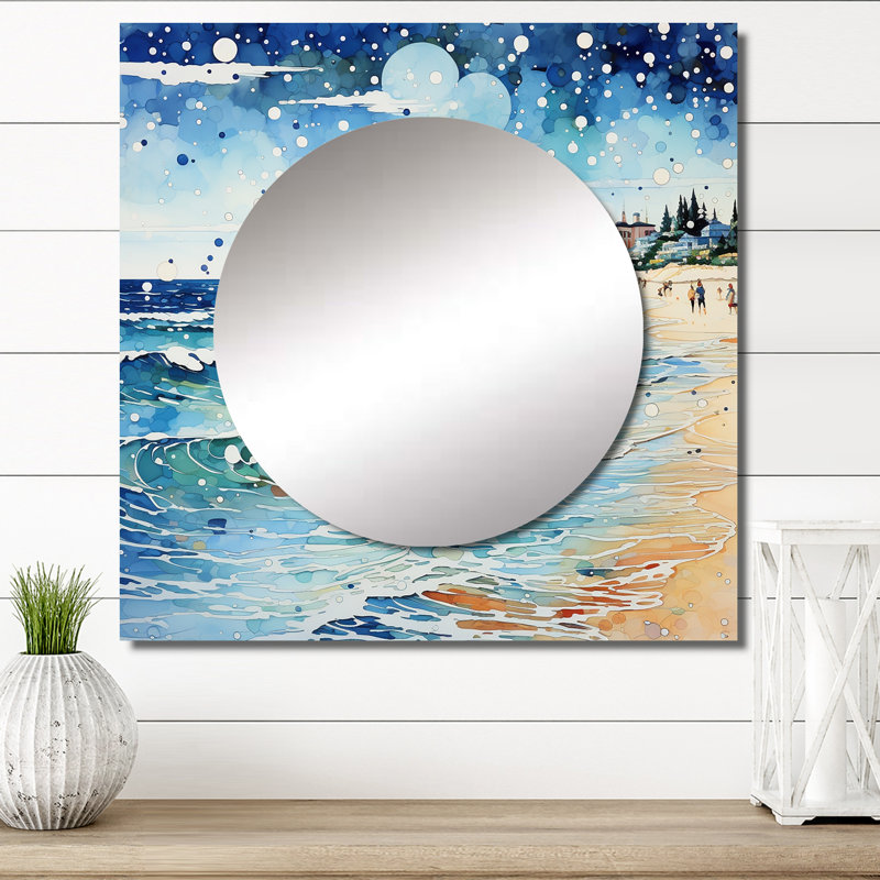 Dembinski - Nautical & Beach Large Square Mirror Wall Decor For Bedroom, 23" x 23"