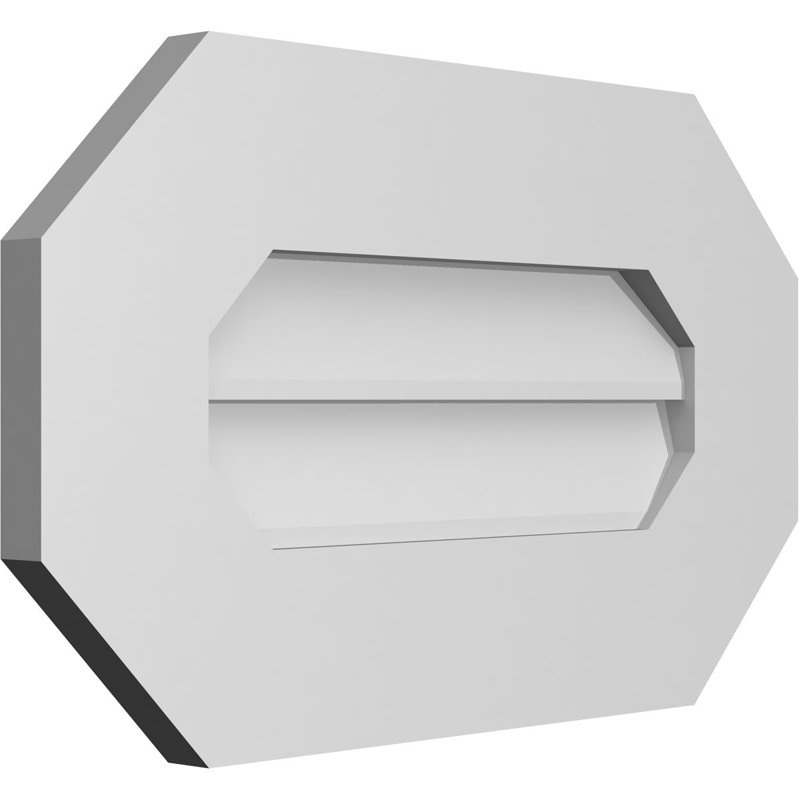 Évent horizontal gondole allongé en surface octogonal Signature, H 12 po x l 20 po x P 1 po