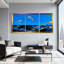 «Blue Sky Golden Waves Seagull», ensemble de 3 reproductions d'art sur toile-1167592337