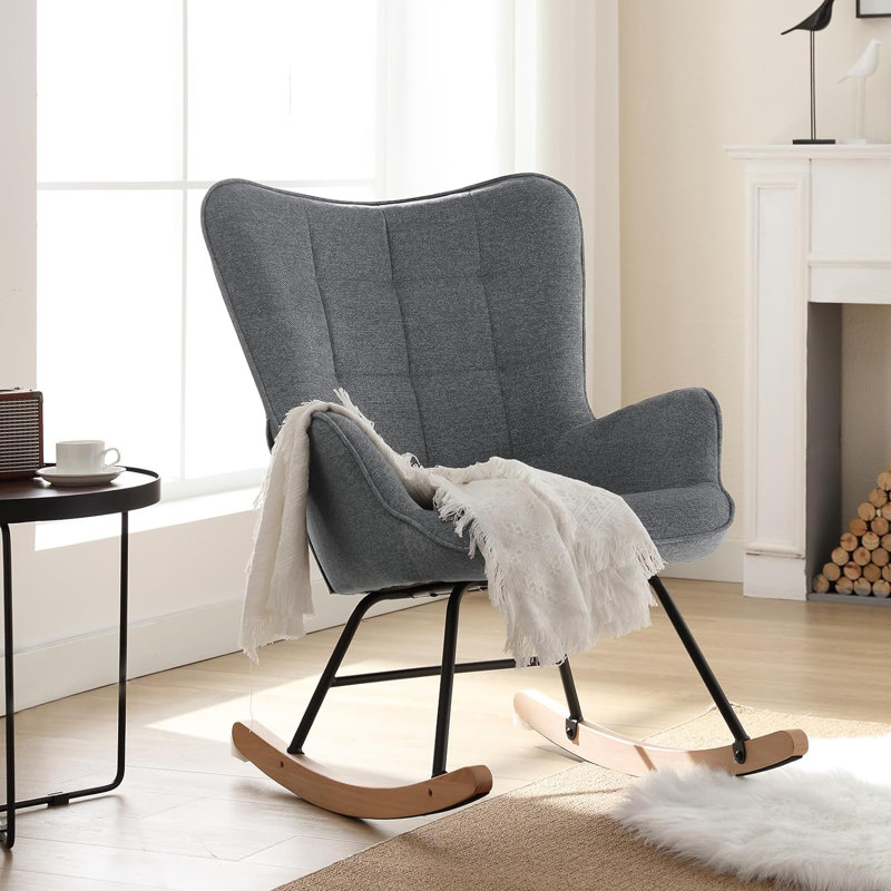 Merdie Rocking Chair, Dark Grey