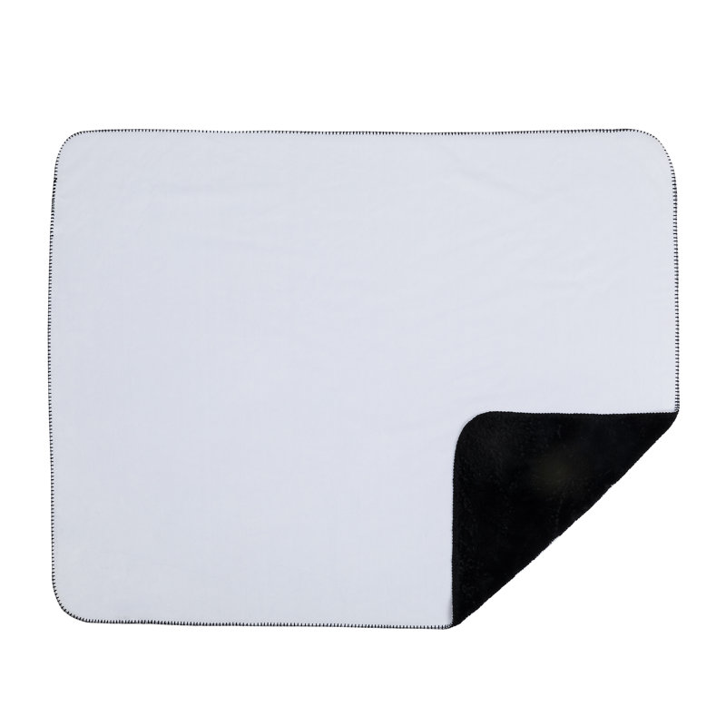 Jeté Rollen, Blanc / noir, H 60 po x l 80 po x P 3,75 po