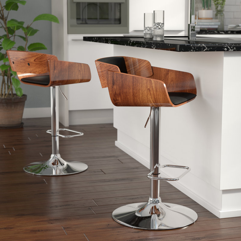 Ranck Swivel Upholstered Adjustable Height Counter Stool