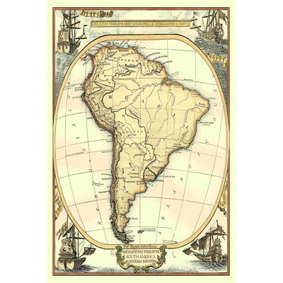 Carte nautique de l'Amérique du Sud