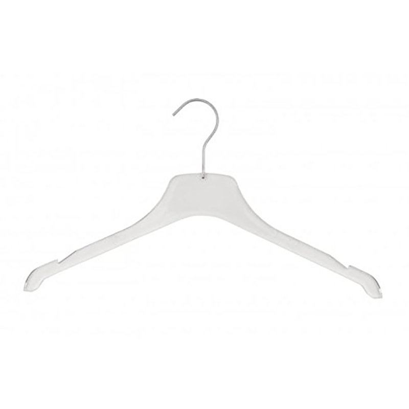 Cintre standard antidérapant en acrylique, Transparent