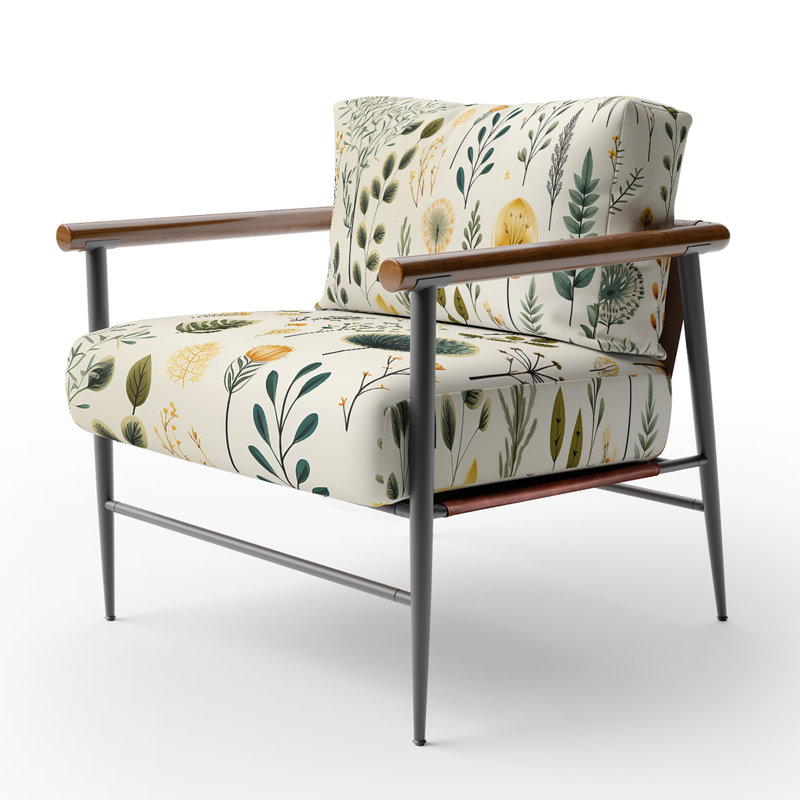 Fauteuil d'appoint rembourré Earthy Zen Garden, Noir