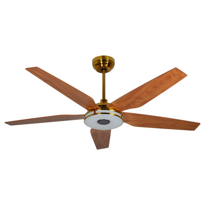 Ventilateur de plafond intelligent à 52 pales 52 po avec télécommande DEL, ensemble d'éclairage inclus