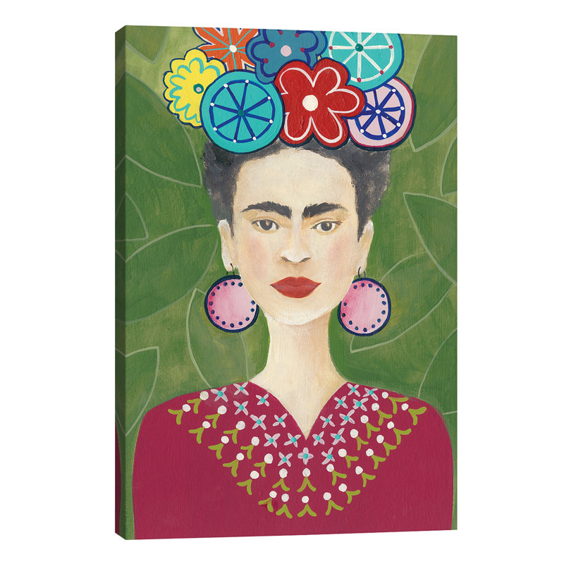 Frida Floral II by Regina Moore - Wrapped Canvas Painting, 152.5 cm H x 101.5 cm W