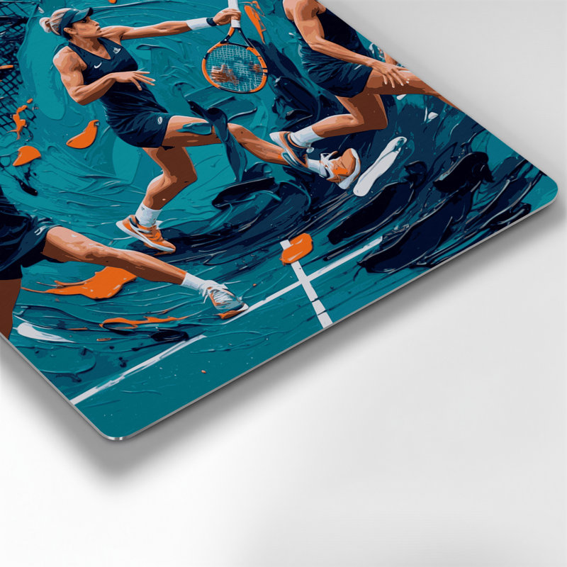 Art mural bleu sport, H 16 po x l 16 po x P 0,05 po