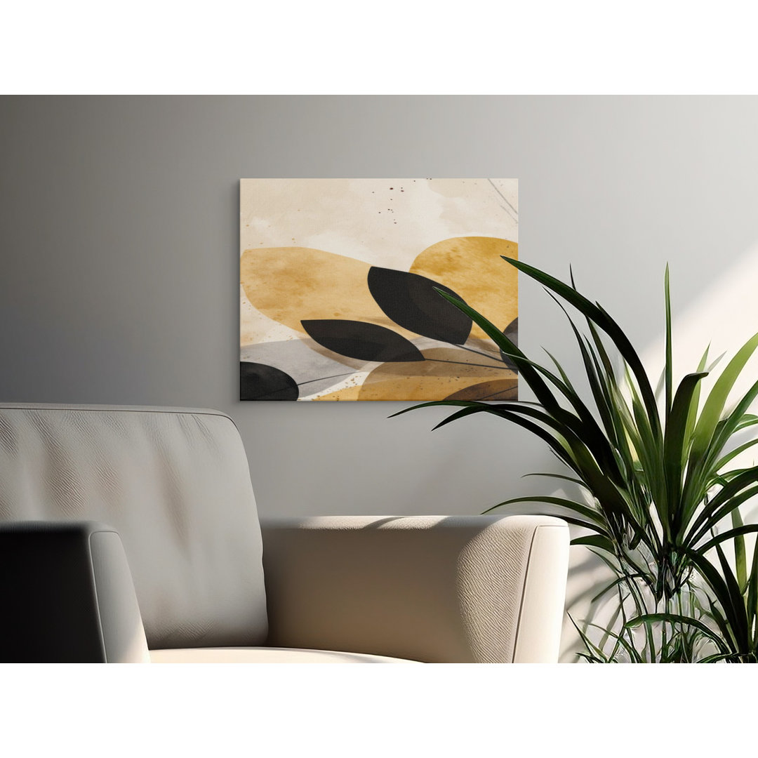 Abstract Leaf Canvas Wall Art, Gallery Wrapped Matte Print, Modern Home Decor, Ready to Hang, Archival Quality, Statement Piece