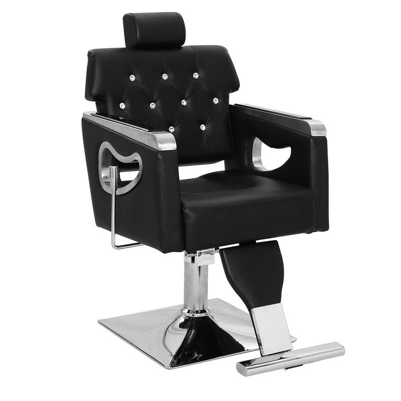 Hydraulic Barber Chair with 360° Swivel & Recline, Heavy Duty Salon Styling Chair for Hairdressing, Beauty Spa, Max Load 330 Lbs