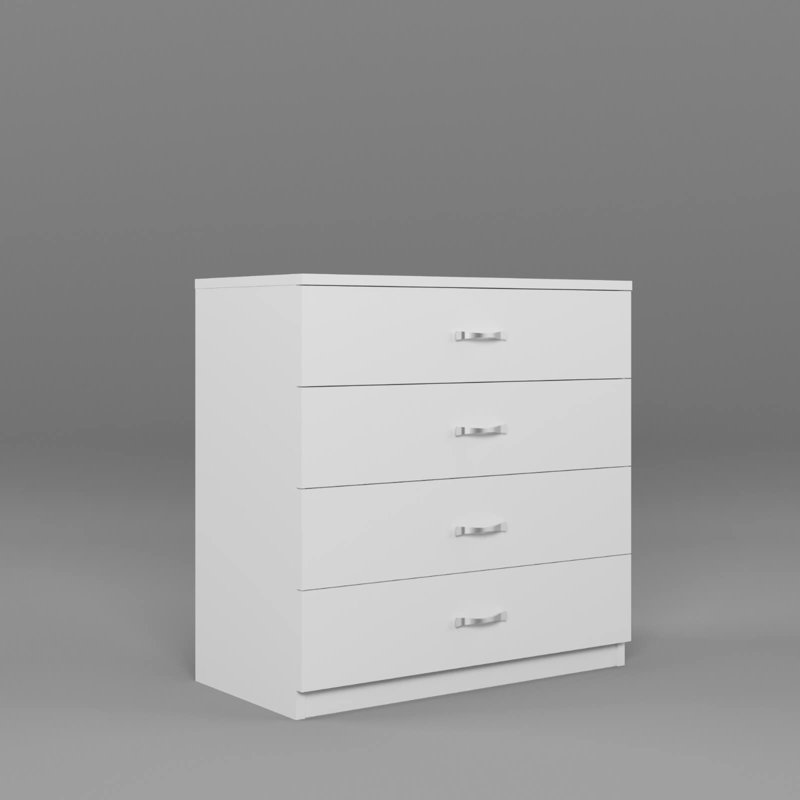 Agora 4-Drawer Chest of Drawers – Stylish & Functional Wood White Storage Unit