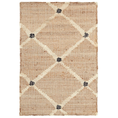 Kali Natural Flatweave Geometric Jute Rug
