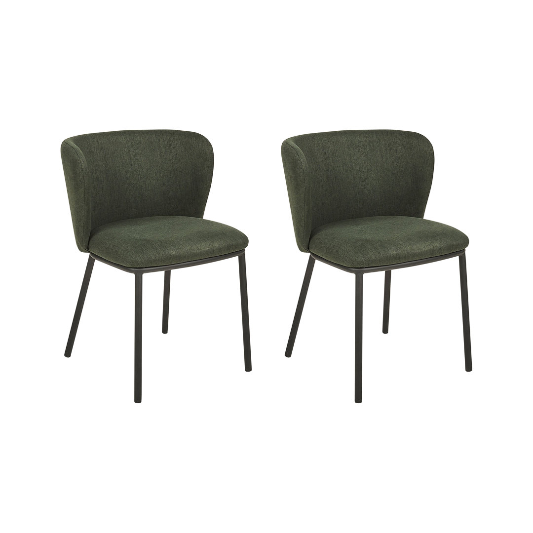 Mina 40cm H Velvet Upholstered Metal Full Back Side Chair